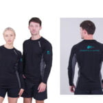 black emerald wake rashguard shirt