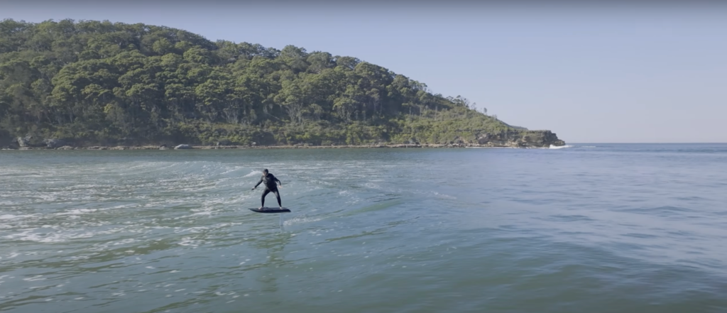 person efoiling in ocean