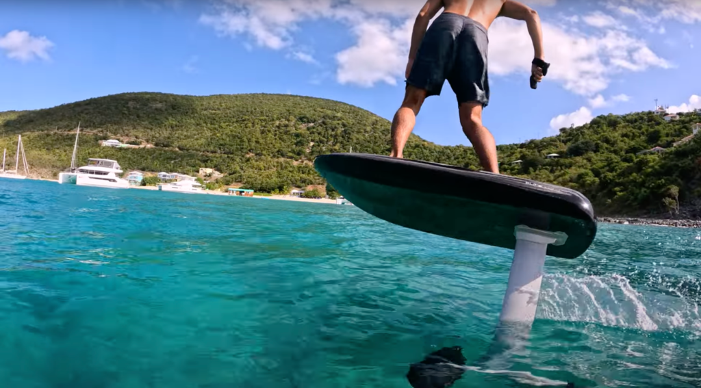 fliteboard riding in paradise