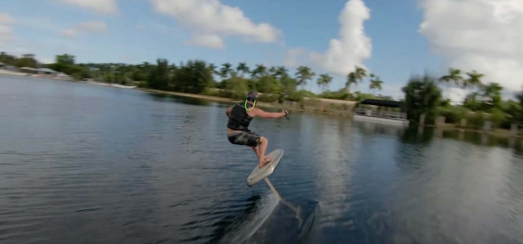 fliteboarding on the water