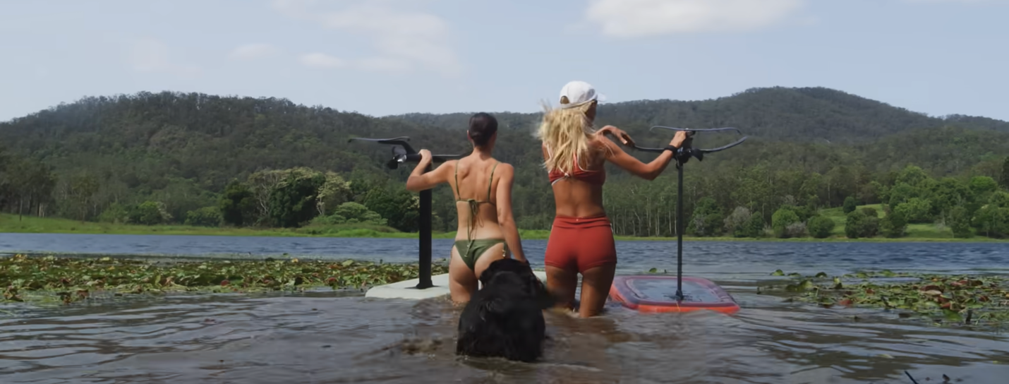 two women on fliteboards