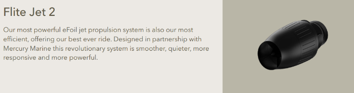 Details of the Flite jet 2 propulsion - Perfect match for the ICON Fliteboard